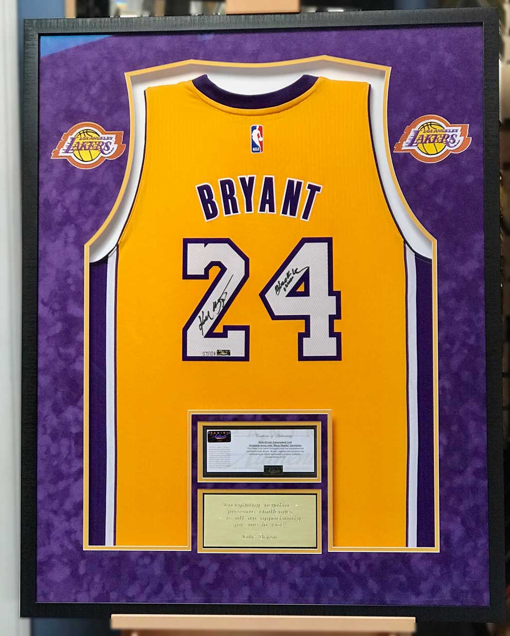 10-PLUS Ways to Frame a Signed Kobe Bryant Jersey - Jacquez Art ...