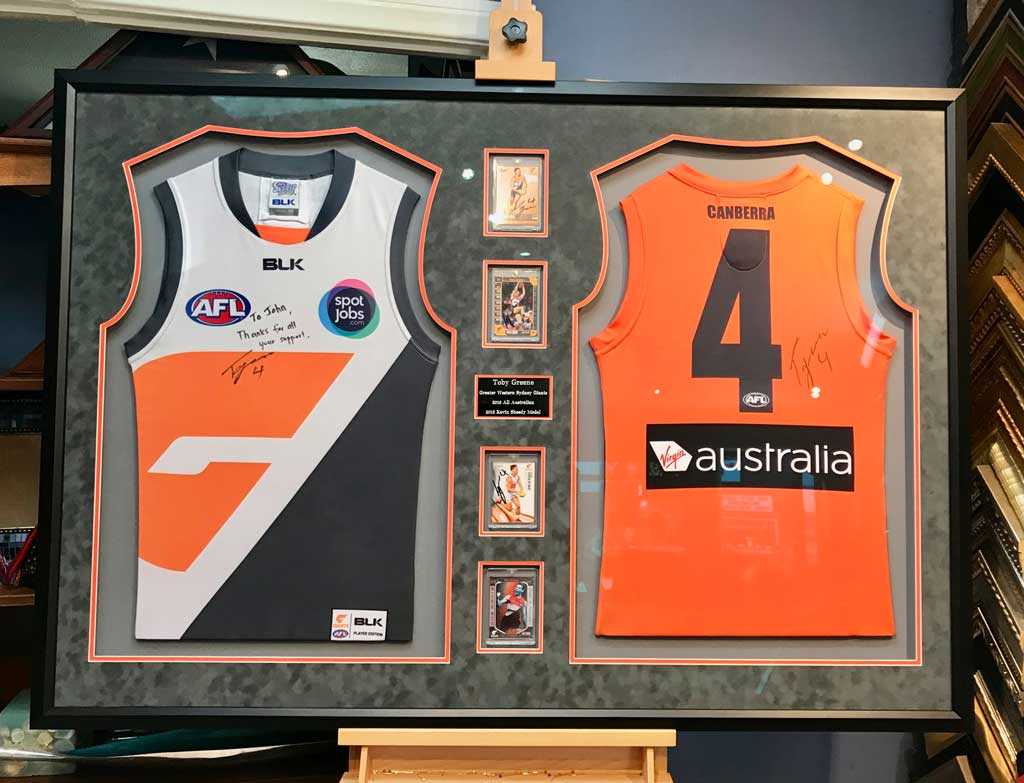 AFL Two-Jerseys in One Framing Project