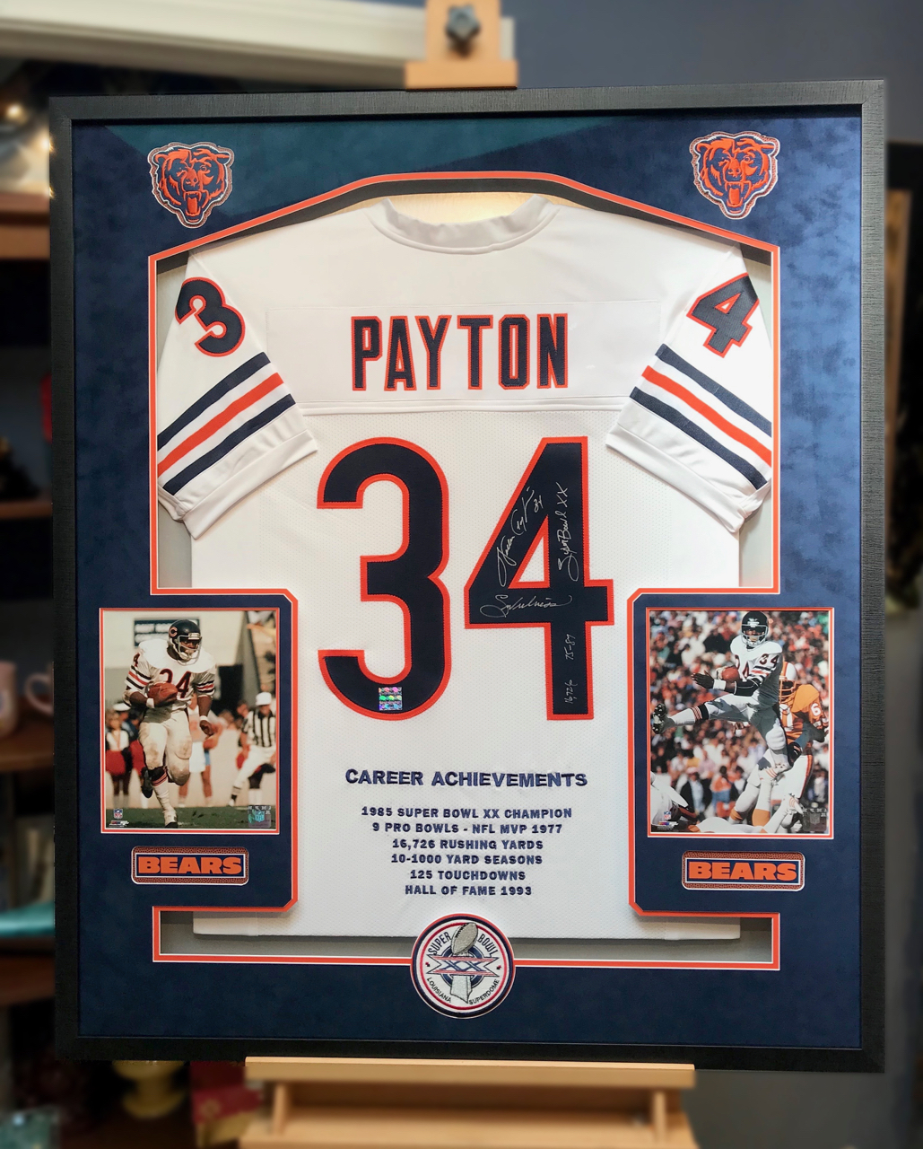 Walter Payton Signed and Inscripted Jersey