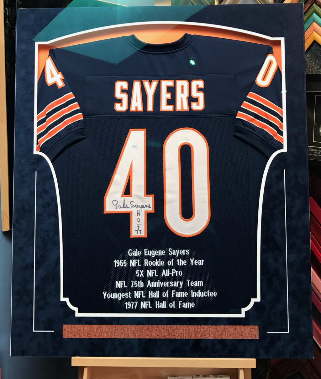 Gale Sayers Framed Jersey