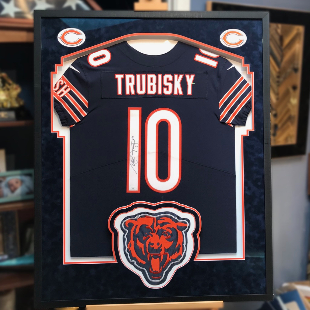 Trubisky Bears QB Framed by Jacquez Art