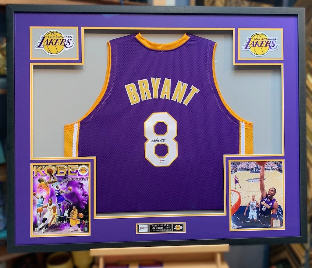 10-PLUS Ways to Frame a Signed Kobe Bryant Jersey - Jacquez Art & Jersey  Framing