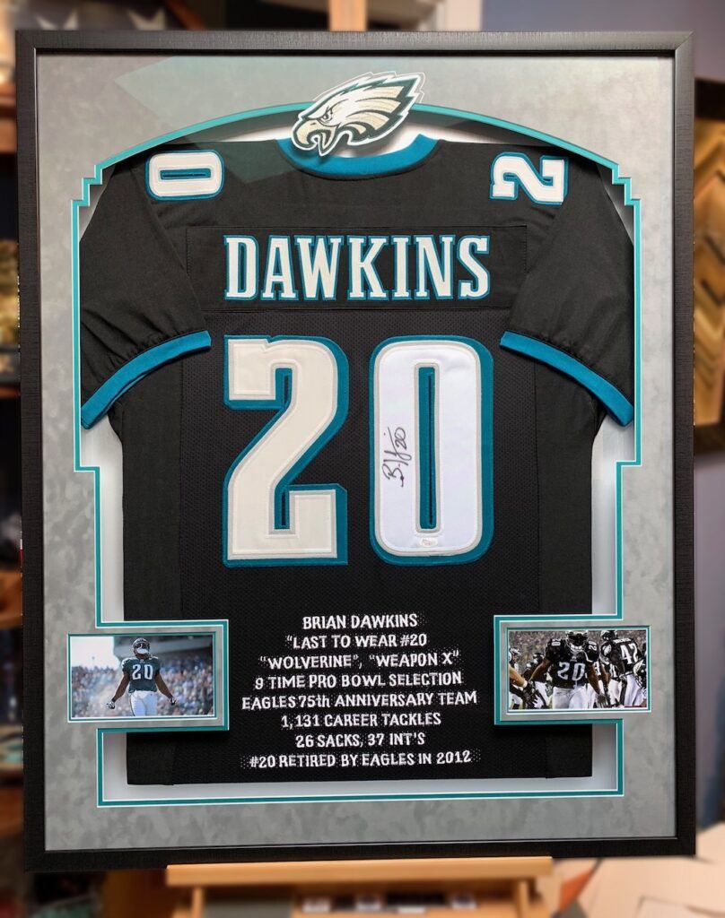FOOTBALL Jersey Framing Jacquez Art & Jersey Framing
