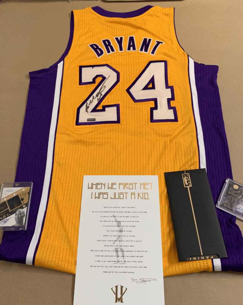 Kobe Bryant with Letter Before Custom Framed by Jacquez Art