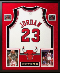 Michael Jordan signed jersey frame