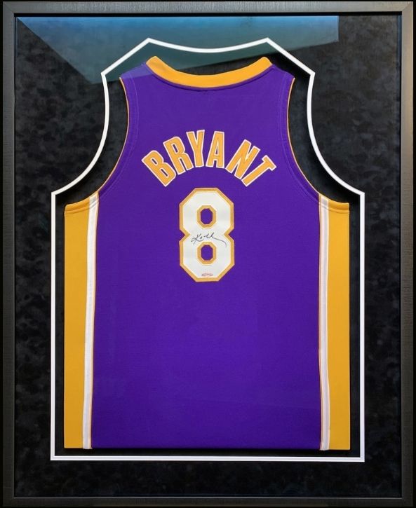 Kobe Bryant signed Jersey Only Framed by Jacquez Art